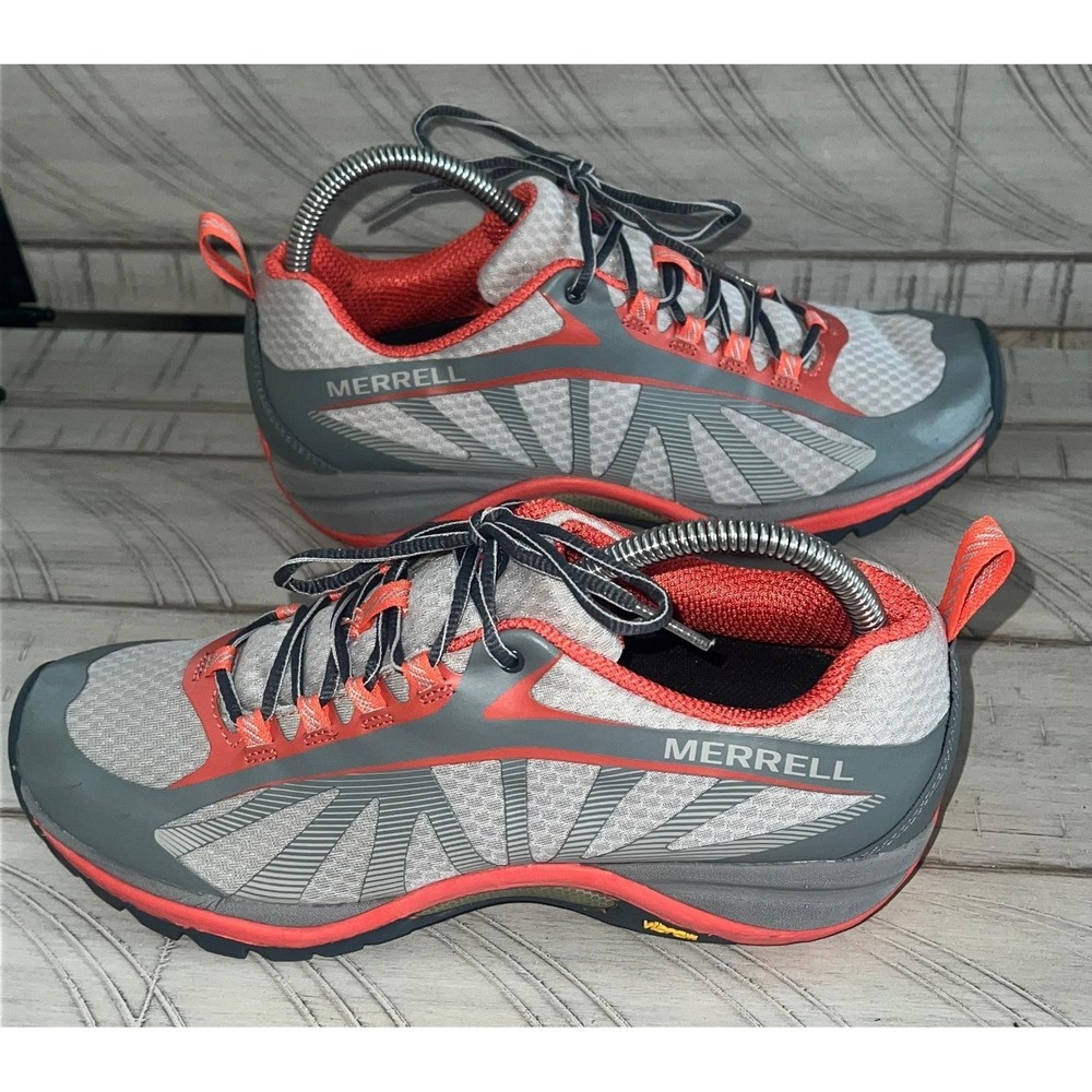 MERRELL Siren Edge 3 Monument Coral Hiking Shoes Lace Up Women's Size 9 Low Cut